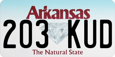 AR license plate 203KUD