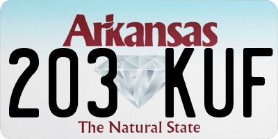 AR license plate 203KUF