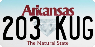 AR license plate 203KUG
