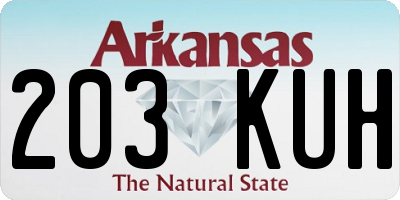 AR license plate 203KUH