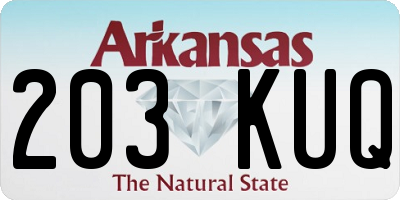 AR license plate 203KUQ