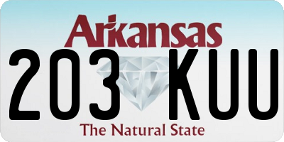 AR license plate 203KUU