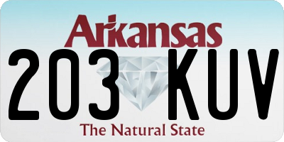 AR license plate 203KUV