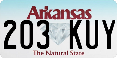 AR license plate 203KUY