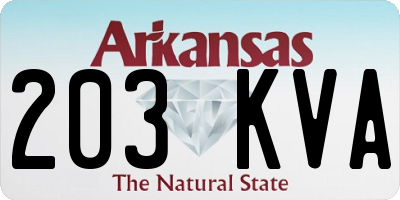 AR license plate 203KVA