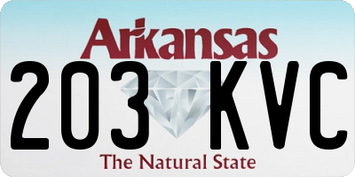 AR license plate 203KVC