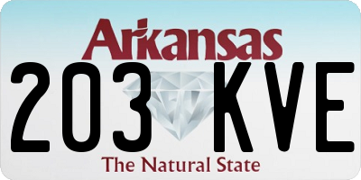 AR license plate 203KVE