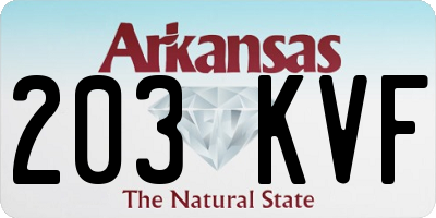 AR license plate 203KVF