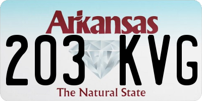 AR license plate 203KVG