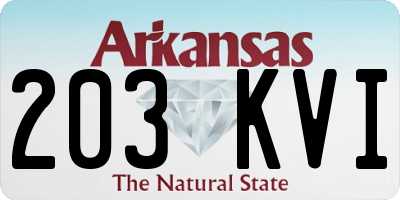 AR license plate 203KVI
