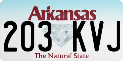 AR license plate 203KVJ