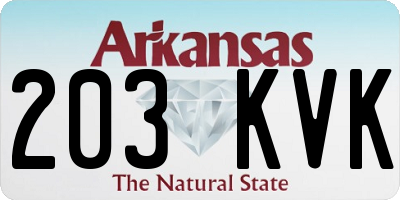 AR license plate 203KVK