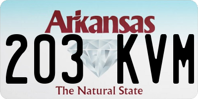 AR license plate 203KVM
