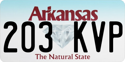 AR license plate 203KVP