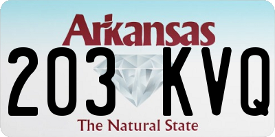 AR license plate 203KVQ