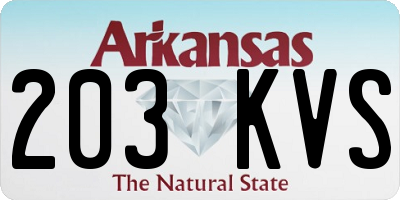 AR license plate 203KVS