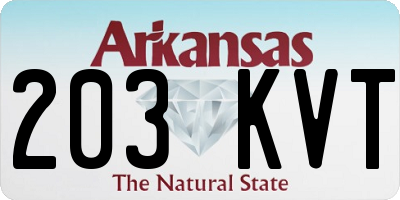 AR license plate 203KVT