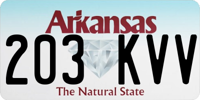 AR license plate 203KVV