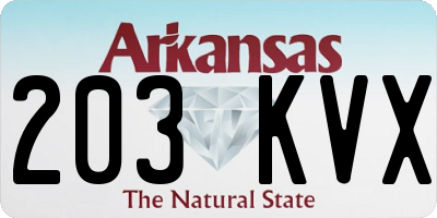 AR license plate 203KVX