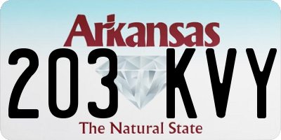 AR license plate 203KVY