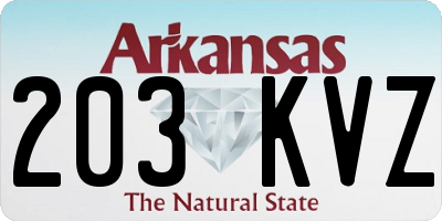 AR license plate 203KVZ