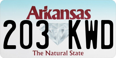 AR license plate 203KWD