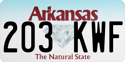 AR license plate 203KWF