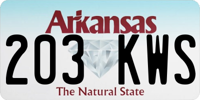 AR license plate 203KWS