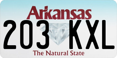 AR license plate 203KXL