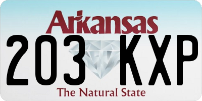 AR license plate 203KXP