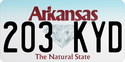 AR license plate 203KYD