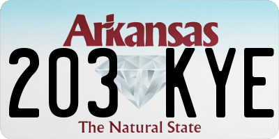 AR license plate 203KYE