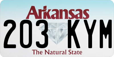 AR license plate 203KYM