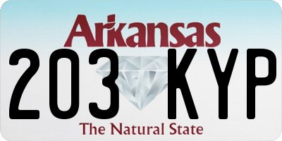 AR license plate 203KYP
