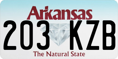 AR license plate 203KZB