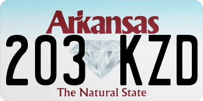 AR license plate 203KZD