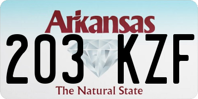 AR license plate 203KZF