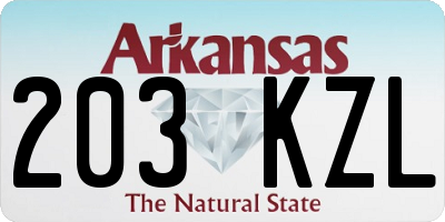 AR license plate 203KZL