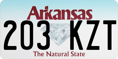 AR license plate 203KZT