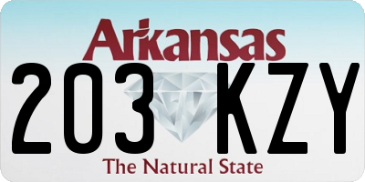 AR license plate 203KZY