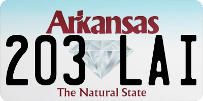 AR license plate 203LAI