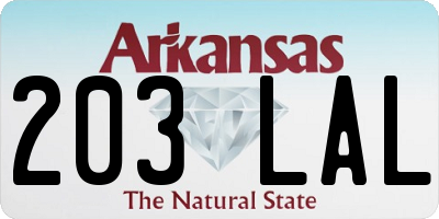 AR license plate 203LAL
