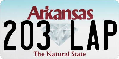 AR license plate 203LAP