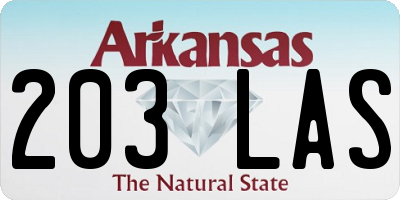 AR license plate 203LAS