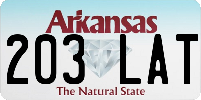 AR license plate 203LAT