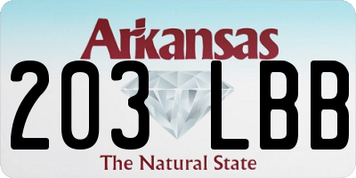 AR license plate 203LBB