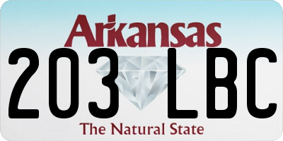 AR license plate 203LBC