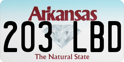 AR license plate 203LBD