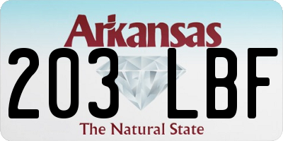 AR license plate 203LBF