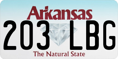 AR license plate 203LBG